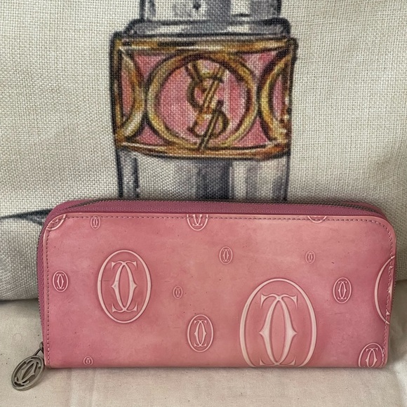 CARTIER Authentic Must De Cartier Happy Birthday zippy wallet🌸AuThEnTiC - Picture 1 of 14